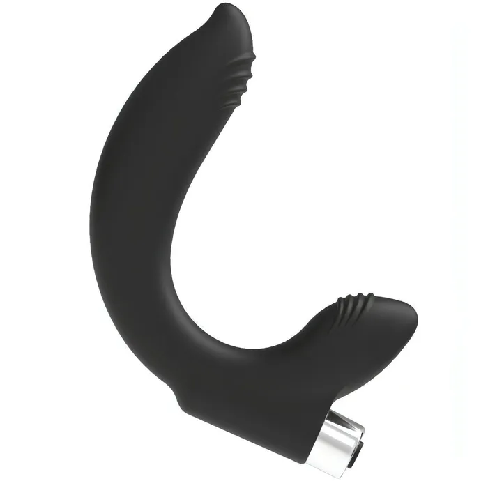 Dildos | Maxi Curve Massaggiatore prostata e perineo in silicone - 10 modalità di vibrazione, Ricaricabile, Nero - Addicted Toys