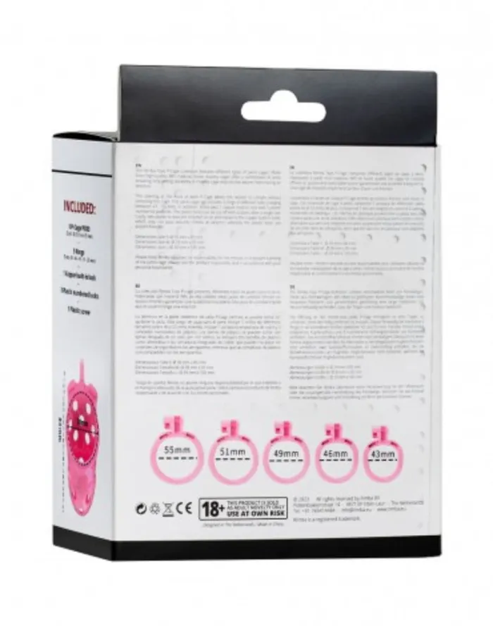 Rimba Male Sex Toys | Rimba Toys - P-Cage PC03 - Kunststof Kuisheidskooi - Peniskooi - Chastity - Roze