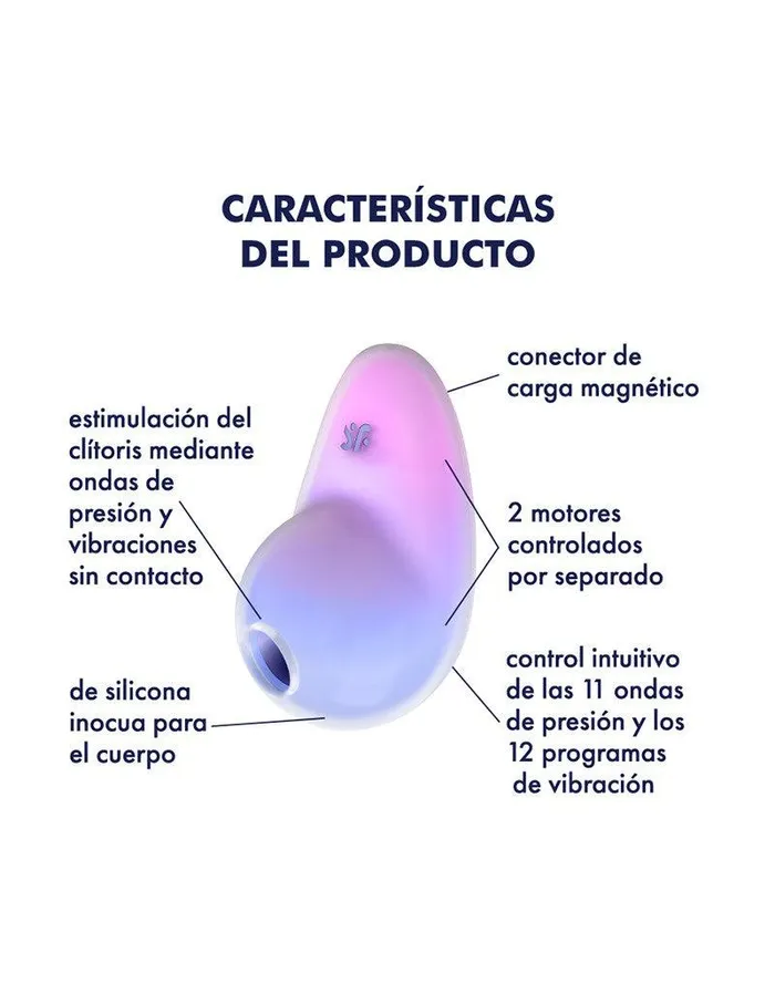 Satisfyer - Pixie Dust - Luchtdruk Vibrator met Vibratie - Paars & Roze | Satisfyer Vibrators
