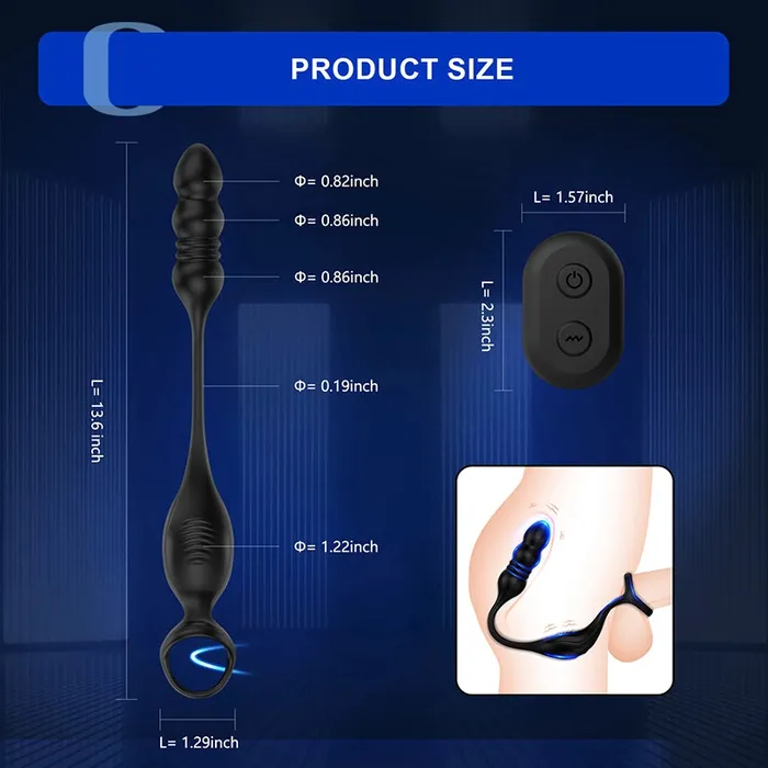 9 Vibration For Male Anal Beads Massager | Lovetoyshub Male Sex Toys