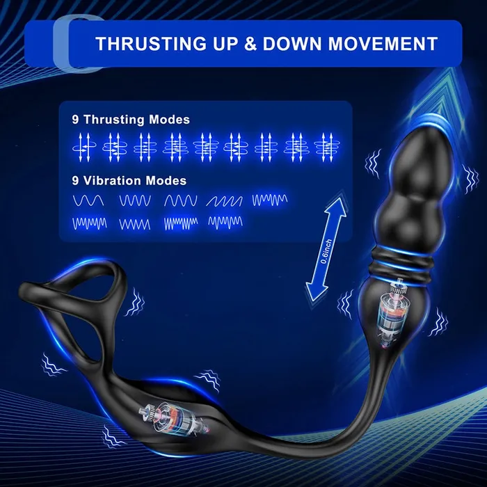 9 Vibration For Male Anal Beads Massager | Lovetoyshub Male Sex Toys