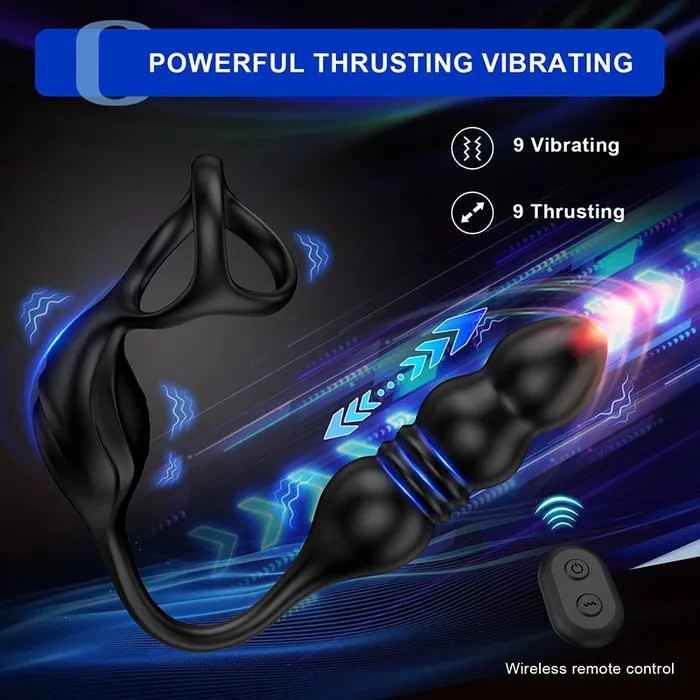 9 Vibration For Male Anal Beads Massager | Lovetoyshub Male Sex Toys