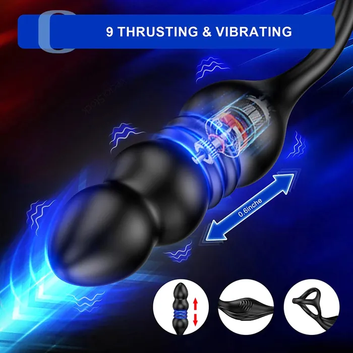 9 Vibration For Male Anal Beads Massager | Lovetoyshub Male Sex Toys