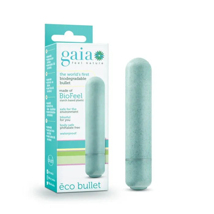 Blush Novelties Female Sex Toys | Gaia - Eco Bullet - Aqua