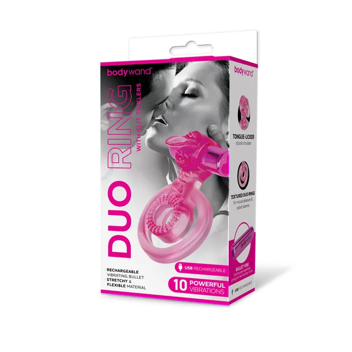 Bodywand Male Sex Toys | Bodywand Rechargeable Duo Ring with Clit Tickler-(bw1508) Bodywand Male Sex Toys | Bodywand Rechargeable Duo Ring with Clit Tickler-(bw1508)