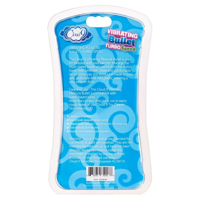 Cloud 9 Novelties Female Sex Toys | Cloud 9 3 Speed Bullet With Remote - Blue Cloud 9 Novelties Female Sex Toys | Cloud 9 3 Speed Bullet With Remote - Blue