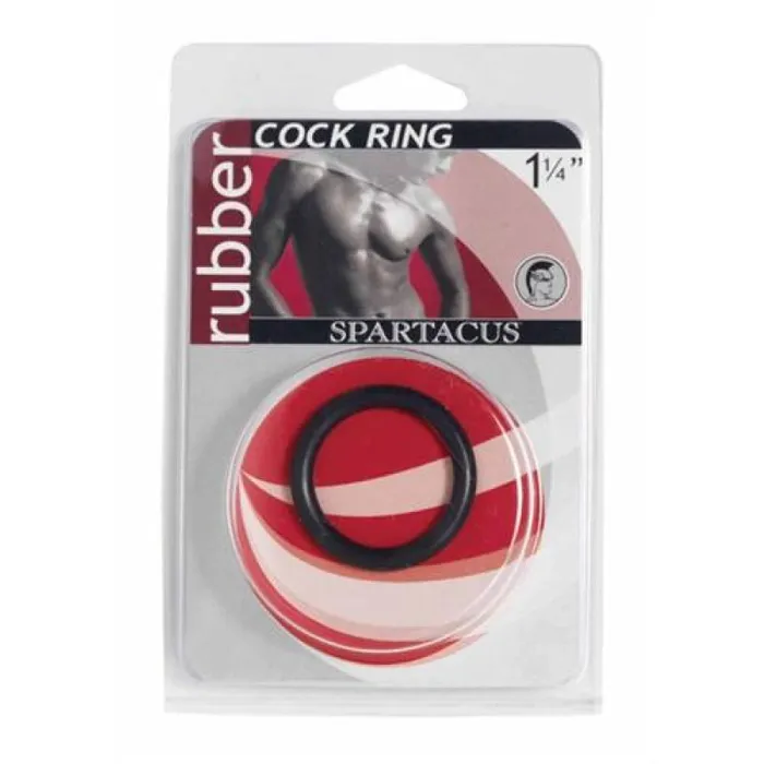 Dildos 125 Inches Rubber C Ring Black Spartacus