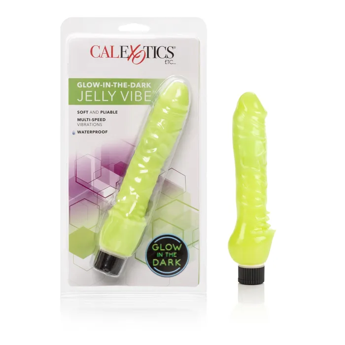 Dildos CalExotics Glow In The Dark Jelly Penis Green
