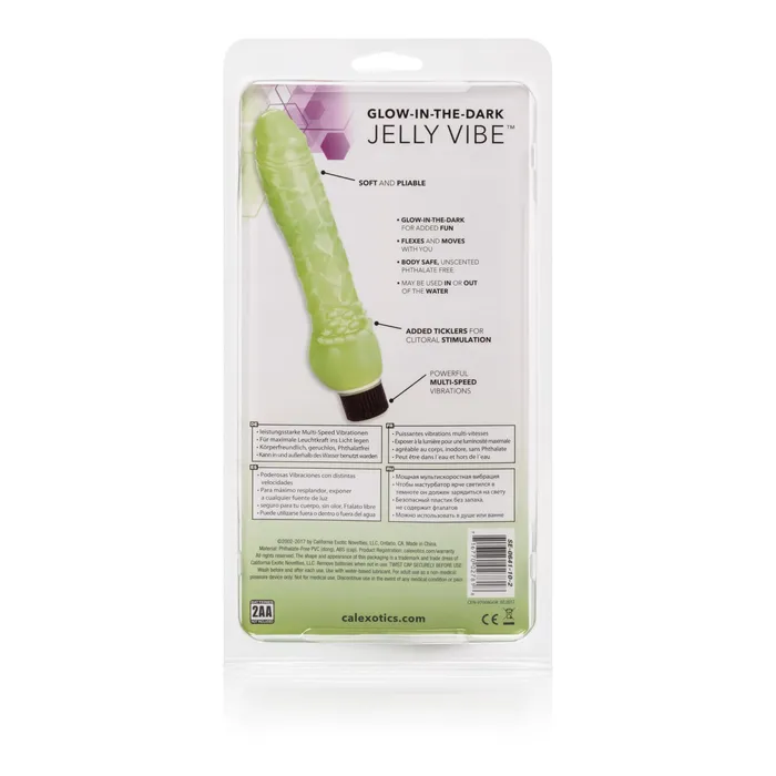 Dildos | CalExotics Glow In The Dark Jelly Penis Green