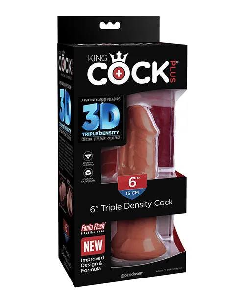Dildos Pipedream King Cock Plus 6 Triple Density Cock Brown