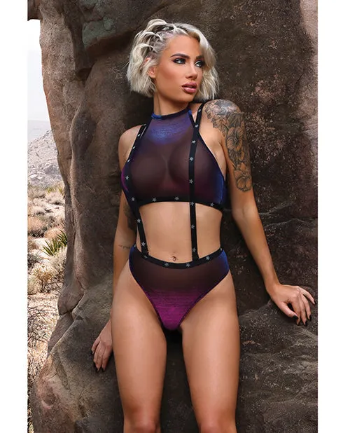 Fantasy Lingerie Vibrators | Vibes Stardust Halter Top & Suspender Bottoms Black Fantasy Lingerie Vibrators | Vibes Stardust Halter Top & Suspender Bottoms Black