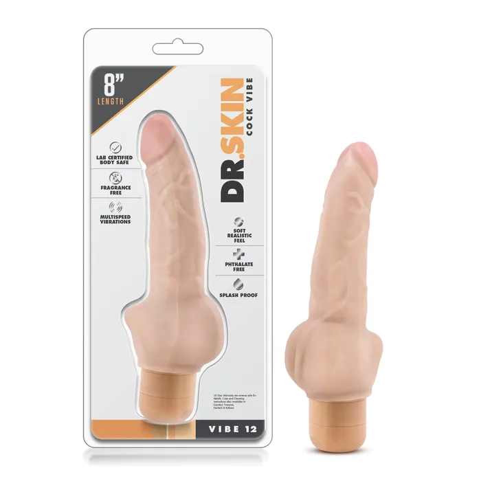 Female Sex Toys | Blush Novelties Dr. Skin - Cock Vibrator #12 - Beige