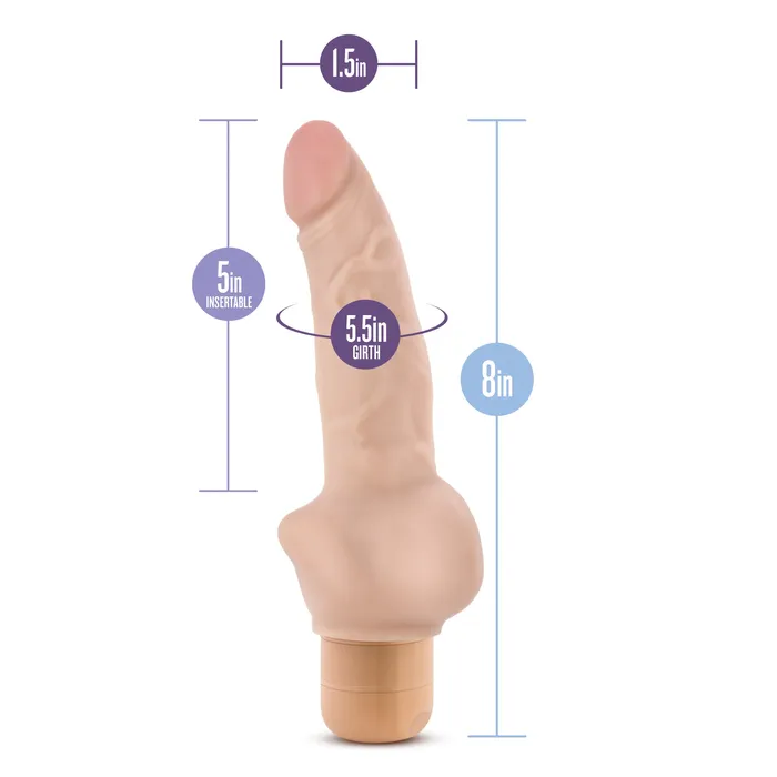 Female Sex Toys | Blush Novelties Dr. Skin - Cock Vibrator #12 - Beige
