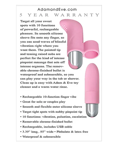 Female Sex Toys | Evolved Novelties Adam & Eve Rechargeable Finger Vibrator - Evolved