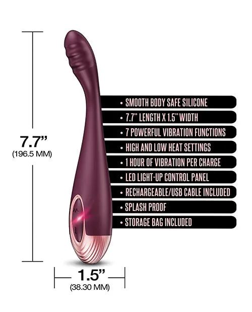 Female Sex Toys | Zola Rechargeable Silicone G-Spot Massager - Burgundy/rose Gold - Global Novelties