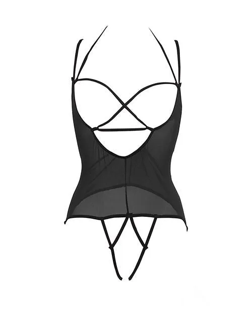 Hosiery Allure Lingerie Lp Allure Angelina Sheer Mesh Under Bust Teddy
