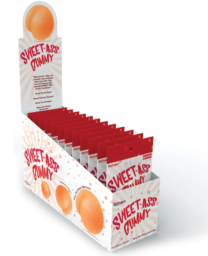 Hott Products Male Sex Toys Sweet Ass Gummy 12 Piece POP Display