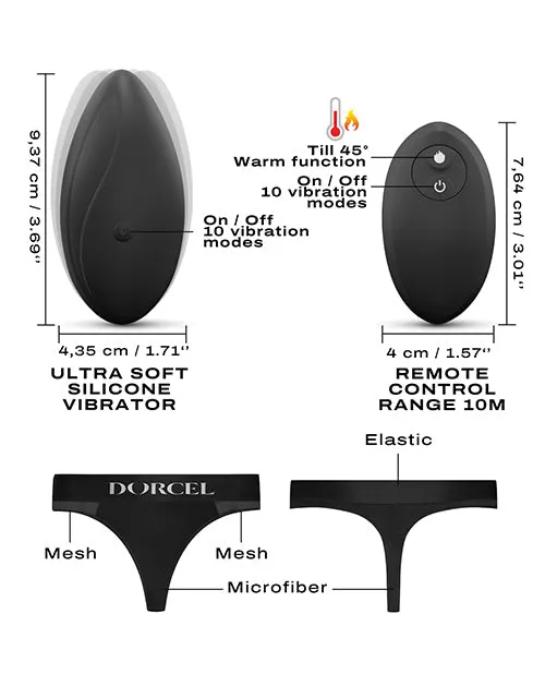 Lovely Planet Female Sex Toys | Dorcel Discreet Panty Vibrator W/panty - Black
