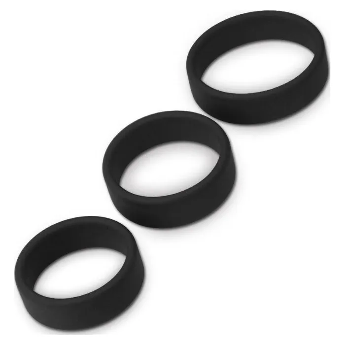 Lovetoy Male Sex Toys | Silicone 3 Pc Pro Cock Ring Set