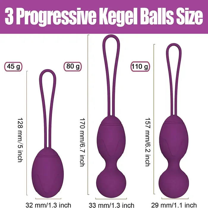 Lovetoyshub Female Sex Toys | 3Pcs Female Silicone Kegel Ball For Tightening