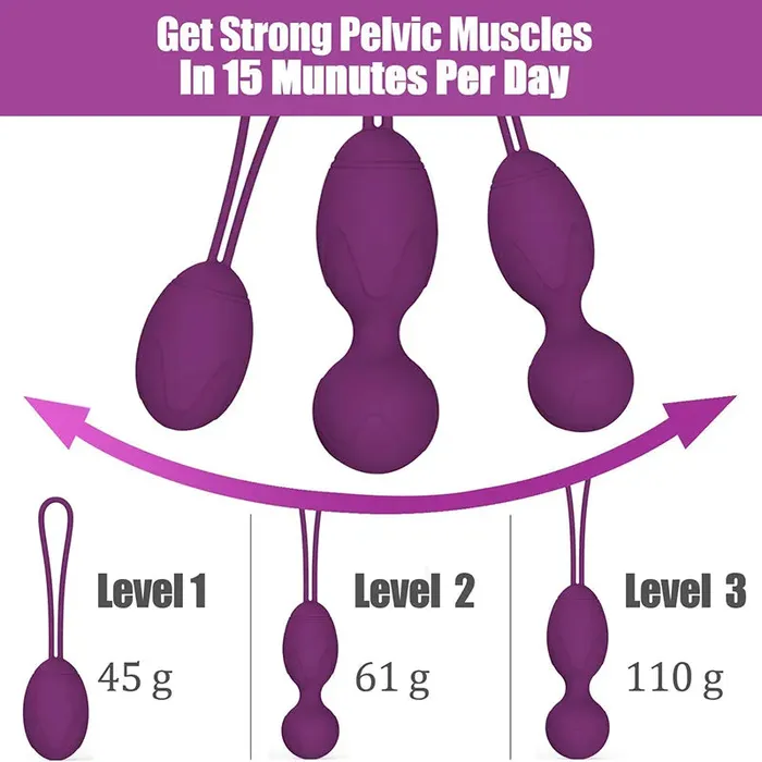 Lovetoyshub Female Sex Toys | 3Pcs Female Silicone Kegel Ball For Tightening