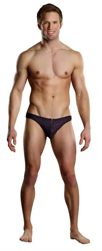 Male Power Radical Sport Zipper Thong Small Medium Wine Male Sex Toys