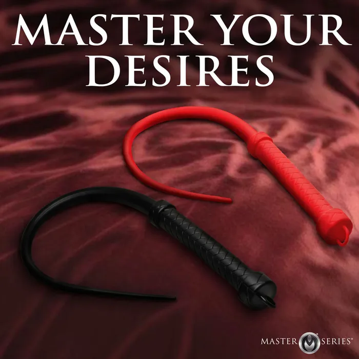 Master Series Viper Tail - Black - Black Silicone Whip | XR Brands Anal Master Series Viper Tail - Black - Black Silicone Whip | XR Brands Anal