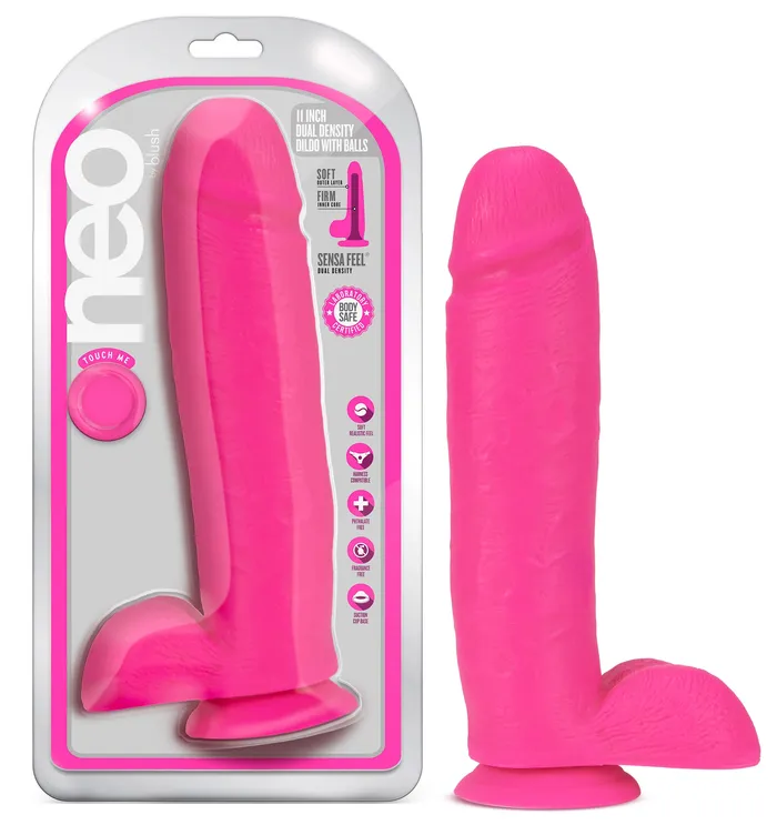 Neo - 11 Inch Dual Density Dildo - Neon | Blush Dildos Neo - 11 Inch Dual Density Dildo - Neon | Blush Dildos