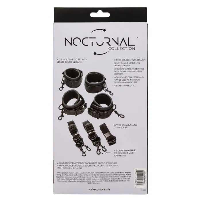 Nocturnal Collection Bed Restraints - Black | Calexotics Anal Nocturnal Collection Bed Restraints - Black | Calexotics Anal