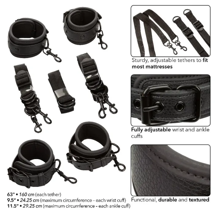 Nocturnal Collection Bed Restraints - Black | Calexotics Anal Nocturnal Collection Bed Restraints - Black | Calexotics Anal