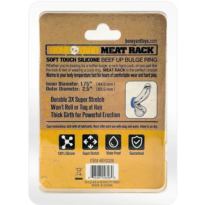 Rascal - Boneyard Male Sex Toys | Meat Rack Cock Ring - Blue