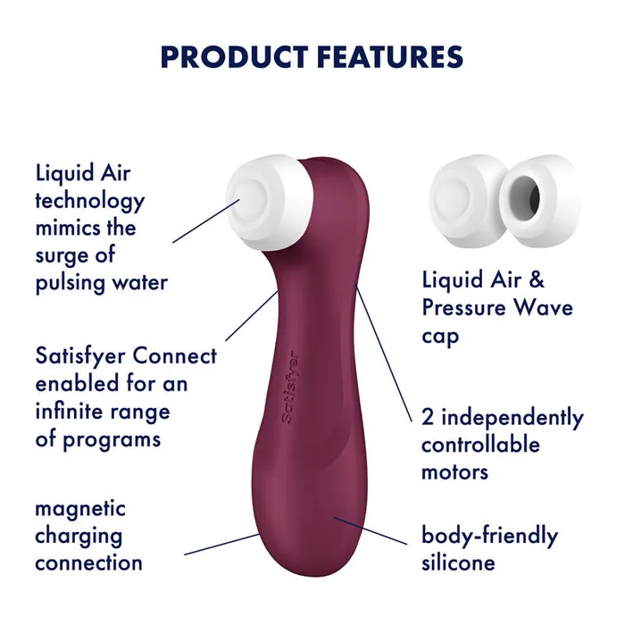 Satisfyer Pro 2 Gen 3 with App Control - Wine Red -Rechargeable Clit Stimulator | Satisfyer Vibrators Satisfyer Pro 2 Gen 3 with App Control - Wine Red -Rechargeable Clit Stimulator | Satisfyer Vibrators