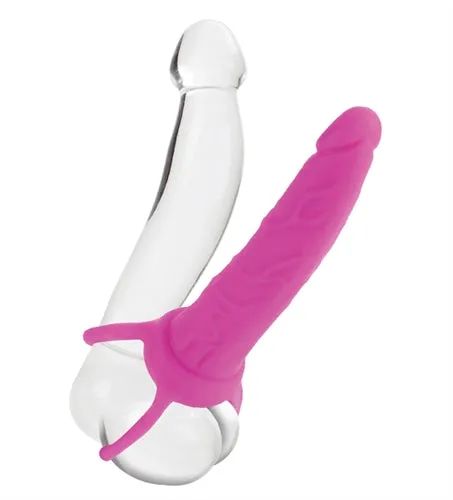 Silicone Love Rider Dual Penetrator Pink CalExotics Vibrators