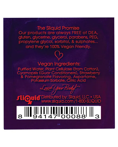 Sliquid LLC Lubricants | Sliquid Swirl Lubricant Pillow - .17 Oz Strawberry Pomegranate