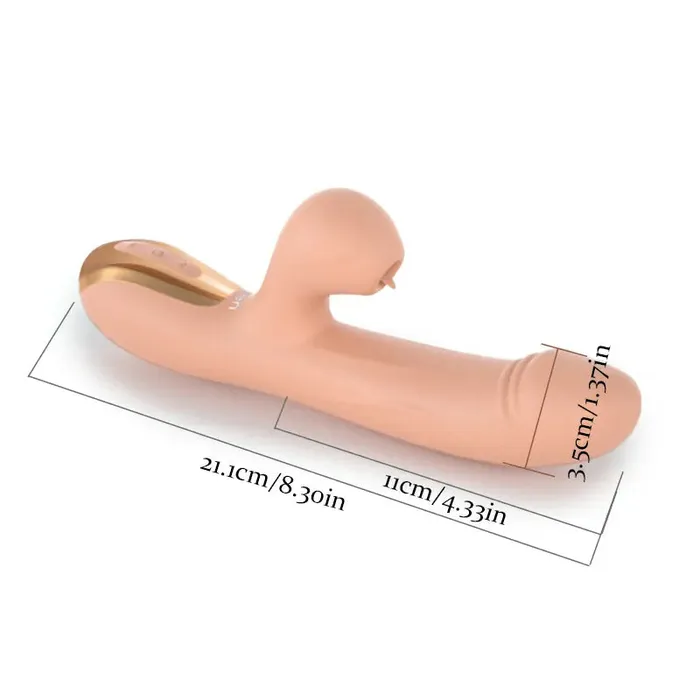 Vibrators | 2 In 1 Thrusting Sucking Vibration Heating Clit Vibrator - Lovetoyshub