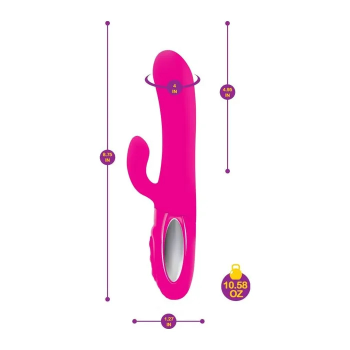 Vibrators | Viben Hypnotic Thrusting Rabbit Vibe w Swinging Clit Stim Hot Pink - Viben