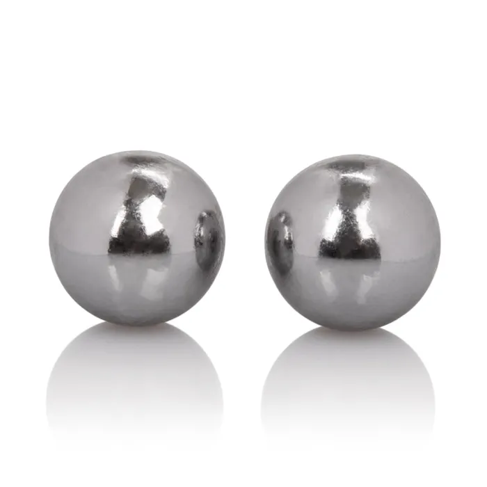 Weighted Orgasm Balls Metallic Silver CalExotics Dildos