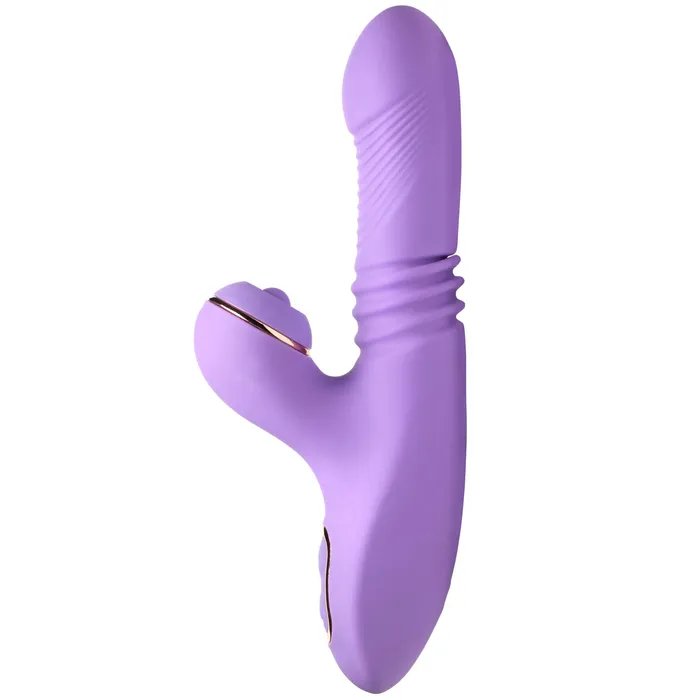 XR Brands Shegasm ProThrust Max 14x Thrusting and Pulsing Silicone Rabbit Purple Vibrators XR Brands Shegasm ProThrust Max 14x Thrusting and Pulsing Silicone Rabbit Purple Vibrators
