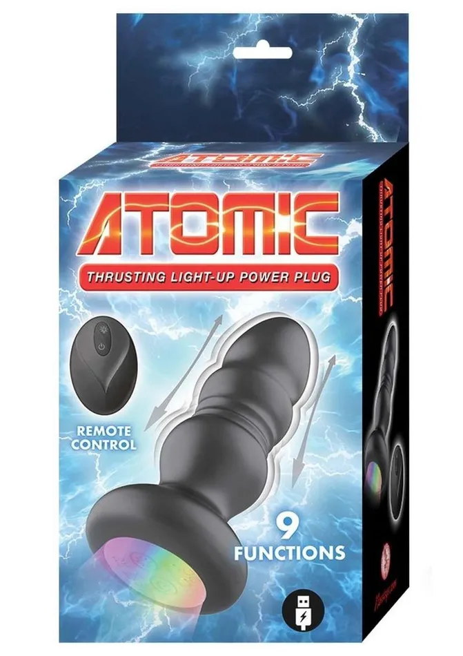 Atomic Atomic Thrusting LightUp Rechargeable Silicone Power Plug Anal