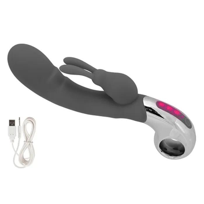 California Exotic Embrace Bunny Wand Grey California Exotic Vibrators