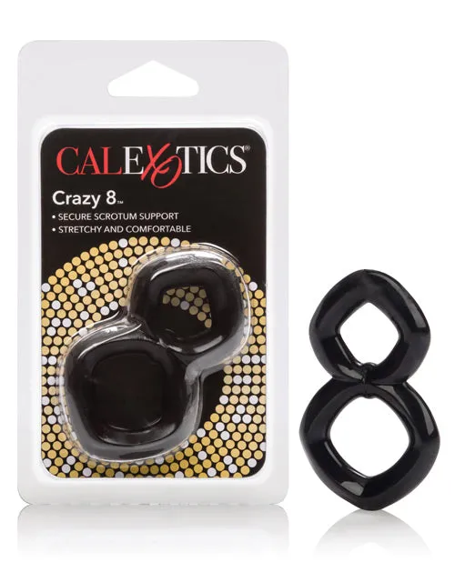 Crazy 8 Enhancer Double Cock Ring Black California Exotic Novelties Couples
