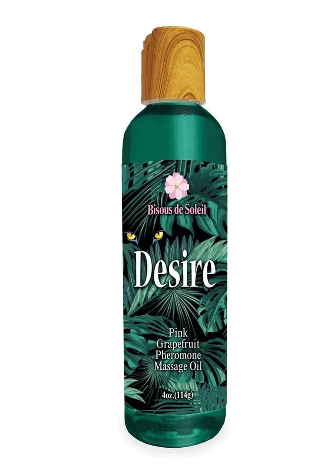 Desire by Little Genie Vibrators Desire Pheromone Massage Oil 4oz Pink Grapefruit