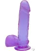 Dildos Crystal Jellies 8 inch Ballsy Cock Purple Crystal Jellies
