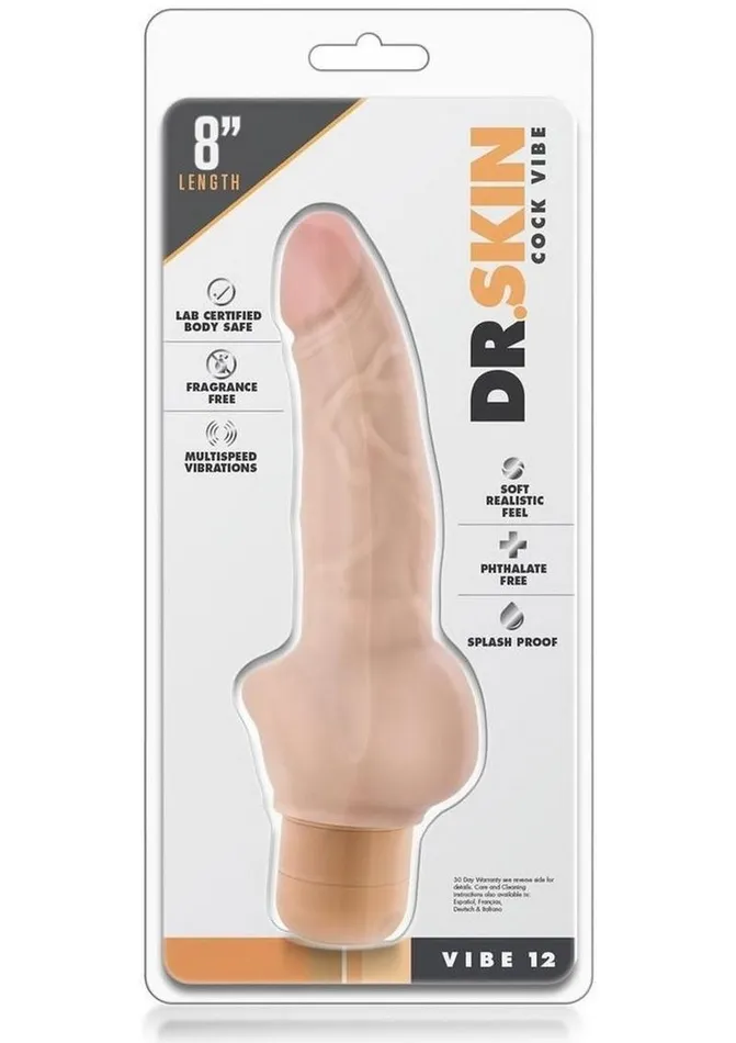 Dr Skin Cock Vibe 12 Vibrating Dildo Dr Skin Female Sex Toys