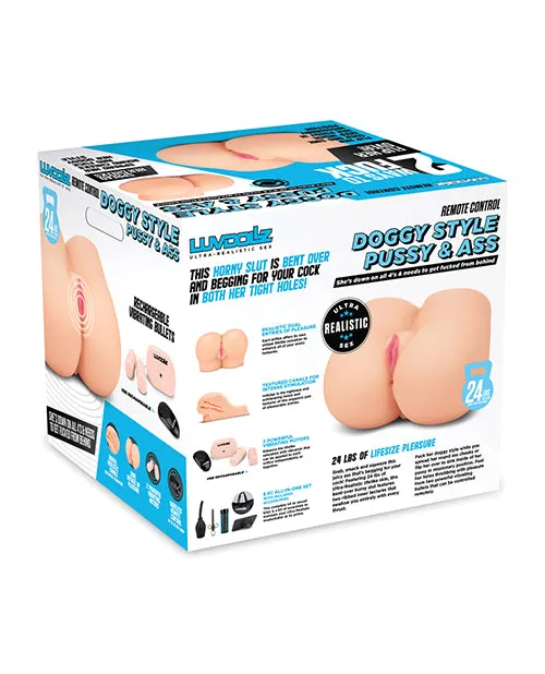Electric Eel INC Luvdollz Remote Control Rechargeable Doggy Style Pussy Ass wDouche Ivory Male Sex Toys