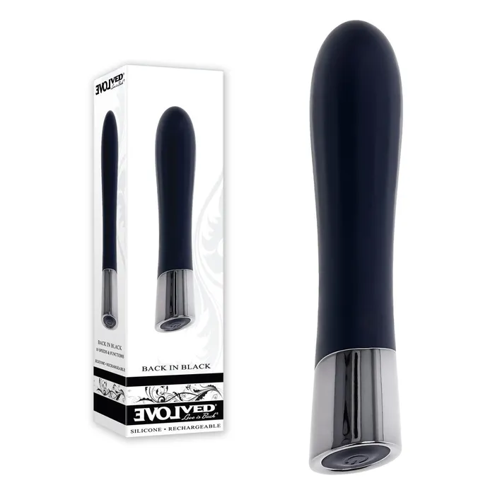 Evolved Vibrators Evolved BACK IN Black 119 cm USB Rechargeable Bullet