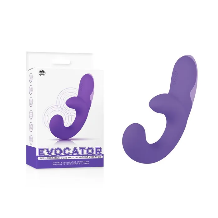 Excellent Power Vibrators Evocator Purple USB Rechargeable Dual Motor GSpot Vibrator Excellent Power Vibrators Evocator Purple USB Rechargeable Dual Motor GSpot Vibrator