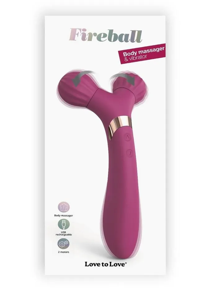 Female Sex Toys Love to Love Fireball Rechargeable Silicone Body Massager and Vibrator