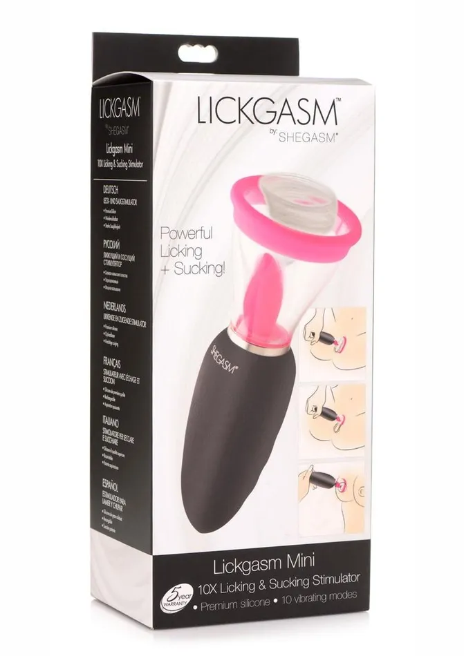Inmi Lickgasm Mini 10x Licking and Sucking Rechargeable Silicone Clitoral Stimulator Inmi Female Sex Toys