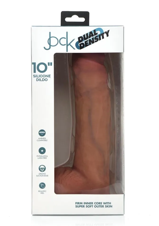 Jock Female Sex Toys Jock Dual Density Silicone Dildo with Balls